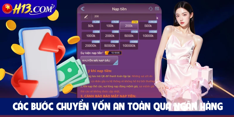 Các bước chuyển vốn an toàn qua ngân hàng điện tử