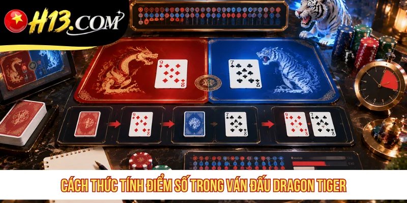 Cách thức tính điểm số trong ván đấu Dragon Tiger