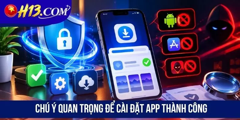 Chú ý quan trọng để cài đặt app thành công